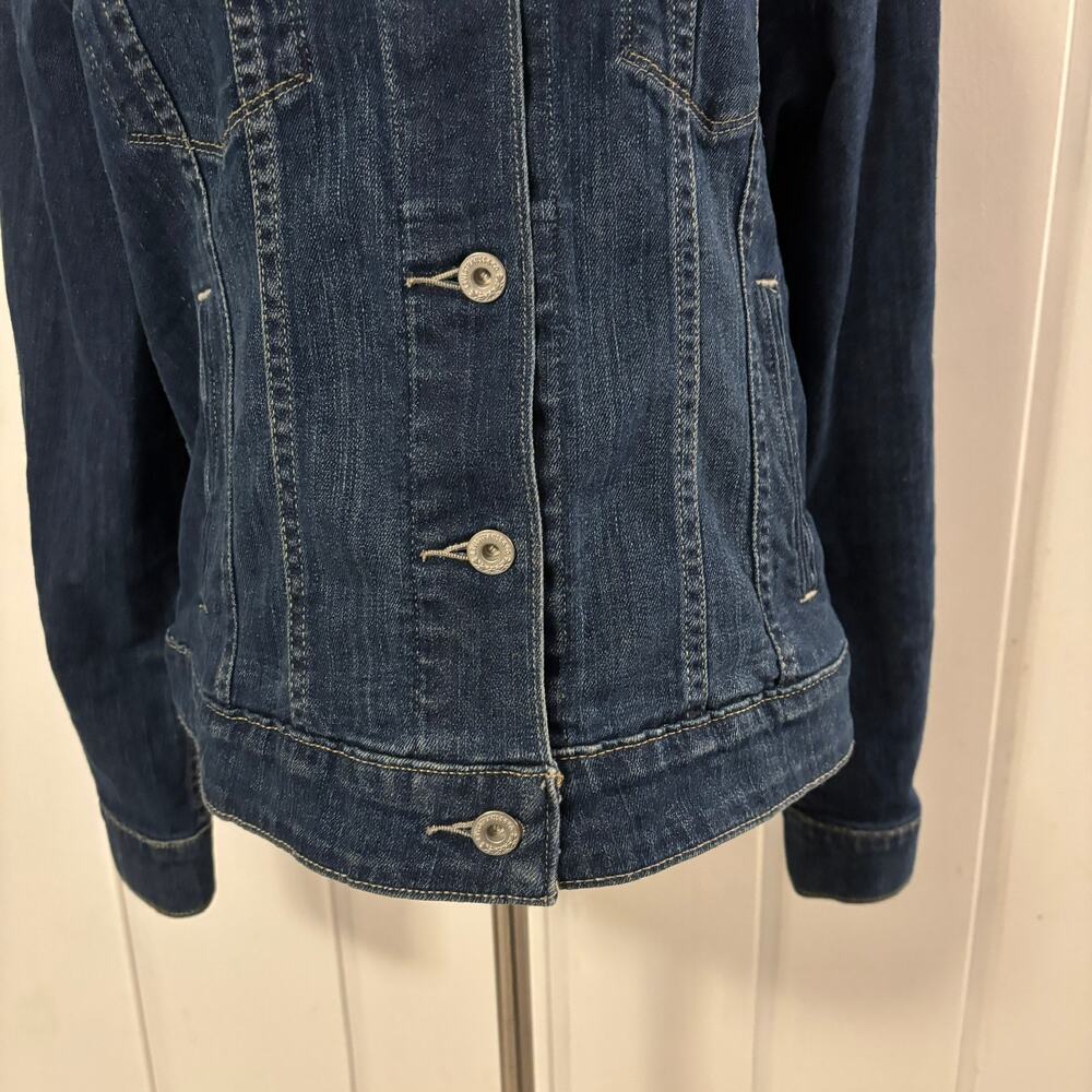 Levi's Women’s Denim Jacket XL Blue Trucker Button Front Excellent - Picture 4 of 12